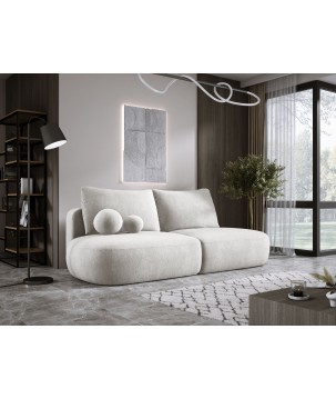 Sofa BLOOM Kanapa z funkcja spania i pojemnikiem w tkaninie APHRODITE 01 kolor BEŻOWY