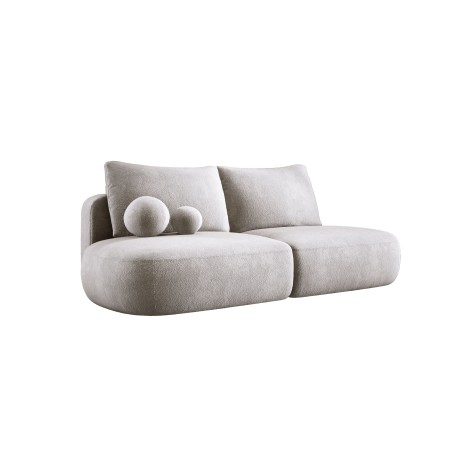 Sofa BLOOM Kanapa z funkcja spania i pojemnikiem w tkaninie APHRODITE 04 kolor JASNO SZARY