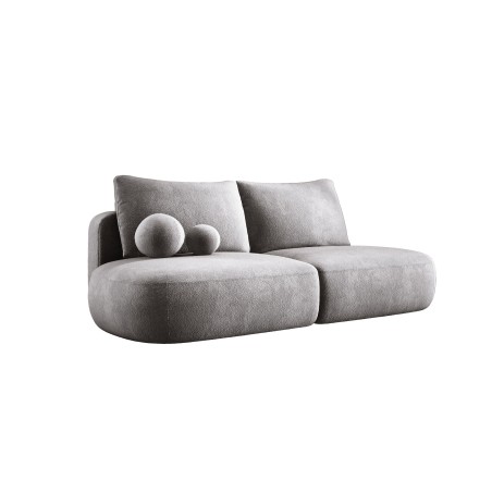 Sofa BLOOM Kanapa z funkcja spania i pojemnikiem w tkaninie APHRODITE 07 kolor SZARY