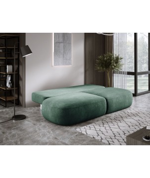Sofa BLOOM Kanapa z funkcja spania i pojemnikiem w tkaninie APHRODITE 13 kolor ZIELONY