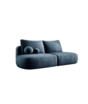 Sofa BLOOM Kanapa z funkcja spania i pojemnikiem w tkaninie APHRODITE 15 kolor NIEBIESKI