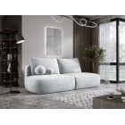 Sofa BLOOM Kanapa z funkcja spania i pojemnikiem w tkaninie APHRODITE 20 kolor SREBRNY