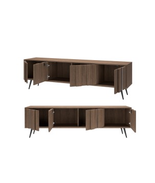 Stolik ALMARO RTV nowoczesny z oświetleniem LED DĄB DUNIN