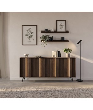 Komoda ALMARO nowoczesny z oświetleniem LED DĄB DUNIN