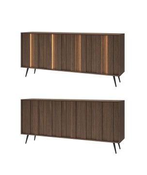 Komoda ALMARO nowoczesny z oświetleniem LED DĄB DUNIN