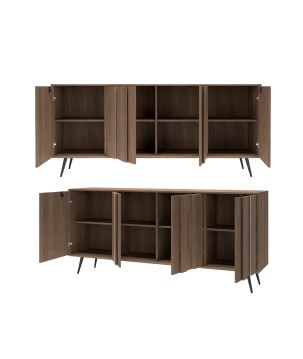 Komoda ALMARO nowoczesny z oświetleniem LED DĄB DUNIN