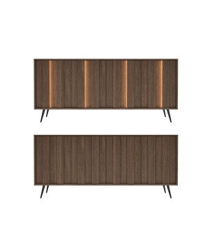 Komoda ALMARO nowoczesny z oświetleniem LED DĄB DUNIN