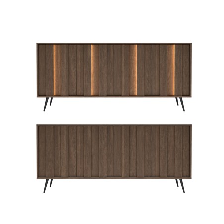 Komoda ALMARO nowoczesny z oświetleniem LED DĄB DUNIN