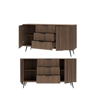 Komoda ALMARO z szufladami i oświetleniem LED DĄB DUNIN