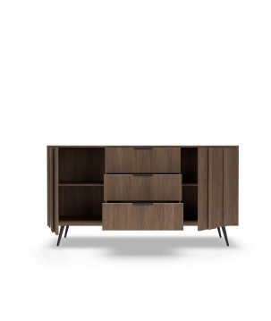 Komoda ALMARO z szufladami i oświetleniem LED DĄB DUNIN