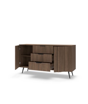 Komoda ALMARO z szufladami i oświetleniem LED DĄB DUNIN