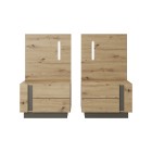 RACO Stolik Nocny Dąb Artisan z Szufladami i z Oświetleniem LED