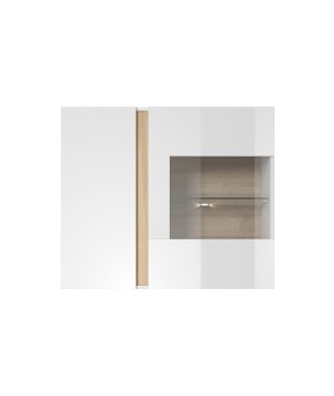 RACO Witryna Wisząca 96 Biała z Oświetleniem LED