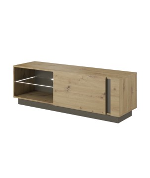 RACO Szafka RTV 138 Dąb Artisan Pod TV z Oświetleniem LED