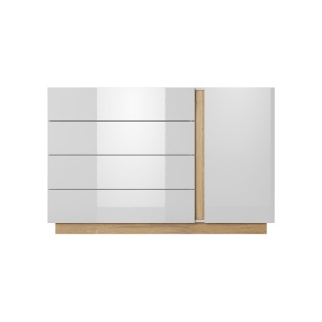 RACO Komoda 138 D4S Biała – 4 Szuflady, Nowoczesna Komoda