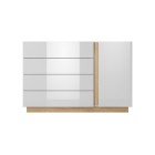RACO Komoda 138 D4S Biała – 4 Szuflady, Nowoczesna Komoda