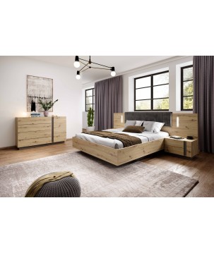 RACO Komoda 138 D4S Dąb Artisan – 4 Szuflady, Nowoczesna Komoda