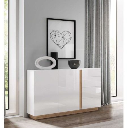 RACO Komoda 138 2D4S Biała – 2 Drzwi + 4 Szuflady