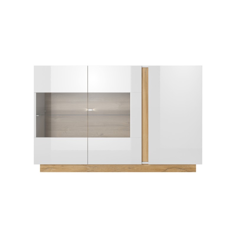 RACO Witryna 138 Biała – Komoda Przeszklona do Salonu RACO Witryna 138 Biała – Komoda Przeszklona do Salonu