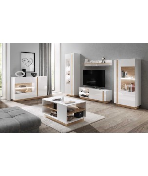 RACO Witryna Niska 72 Biała – Przeszklona Komoda