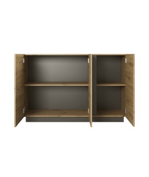 RACO Komoda 138 3D Dąb Artisan – Nowoczesna 3 Drzwi