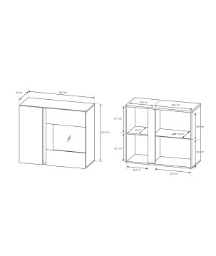 RACO Witryna Wisząca 96 Dąb Artisan – Ścienna