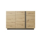 RACO Komoda 138 2D4S Dąb Artisan Przeszklona z Oświetleniem LED