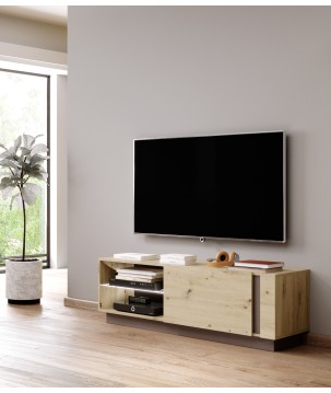 RACO Szafka RTV 138 Dąb Artisan Pod TV z Oświetleniem LED