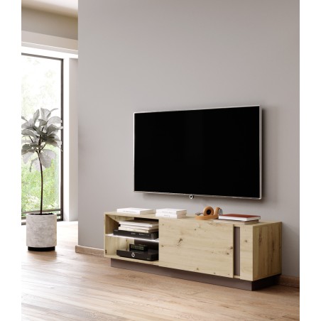 RACO Szafka RTV 138 Dąb Artisan Pod TV z Oświetleniem LED