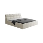 Łóżko GIULIA tapicerowane z pojemnikiem na pościel kolor Kremowy WERSAL