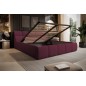 Łóżko GIULIA tapicerowane z pojemnikiem na pościel kolor Kasztanowy WERSAL