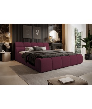 Łóżko GIULIA tapicerowane z pojemnikiem na pościel kolor Kasztanowy WERSAL