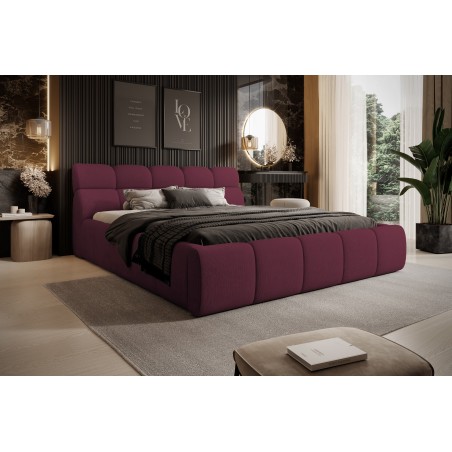 Łóżko GIULIA tapicerowane z pojemnikiem na pościel kolor Kasztanowy WERSAL