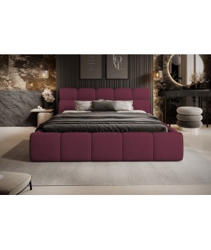 Łóżko GIULIA tapicerowane z pojemnikiem na pościel kolor Kasztanowy WERSAL