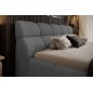 Łóżko GIULIA tapicerowane z pojemnikiem na pościel kolor Antracytowy WERSAL