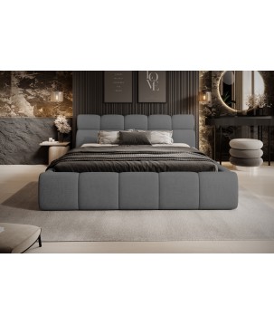 Łóżko GIULIA tapicerowane z pojemnikiem na pościel kolor Antracytowy WERSAL