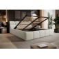Łóżko GIULIA tapicerowane z pojemnikiem na pościel kolor Kremowy WERSAL