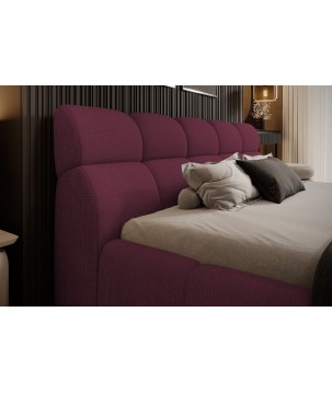 Łóżko GIULIA tapicerowane z pojemnikiem na pościel kolor Kasztanowy WERSAL