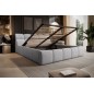 Łóżko GIULIA tapicerowane z pojemnikiem na pościel kolor Jasnoszary WERSAL