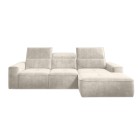 Narożnik COLOMBO Mini Prawostronny z elektryczną funkcją spania pojemnikiem PALLADIUM 02 Beżowy WERSAL