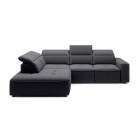 Narożnik COLOMBO L Lewostronny z elektryczną funkcją spania pojemnikiem ELEMENT 01 Grafitowy WERSAL