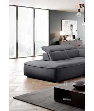 Narożnik COLOMBO L Lewostronny z elektryczną funkcją spania pojemnikiem ELEMENT 01 Grafitowy WERSAL