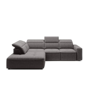 Narożnik COLOMBO L Lewostronny z elektryczną funkcją spania pojemnikiem ELEMENT 04 Popielaty WERSAL