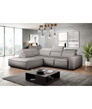 Narożnik COLOMBO L Lewostronny z elektryczną funkcją spania pojemnikiem ELEMENT 04 Popielaty WERSAL