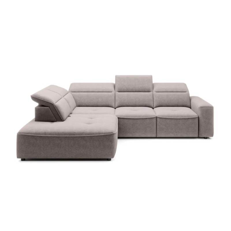 Narożnik COLOMBO L Lewostronny z elektryczną funkcją spania pojemnikiem ELEMENT 24 Jasny szary WERSAL