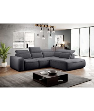 Narożnik COLOMBO L Prawostronny z elektryczną funkcją spania pojemnikiem ELEMENT 01 Grafitowy WERSAL