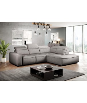 Narożnik COLOMBO L Prawostronny z elektryczną funkcją spania pojemnikiem ELEMENT 04 Popielaty WERSAL