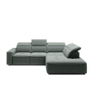 Narożnik COLOMBO L Prawostronny z elektryczną funkcją spania pojemnikiem ELEMENT 11 Zielony WERSAL