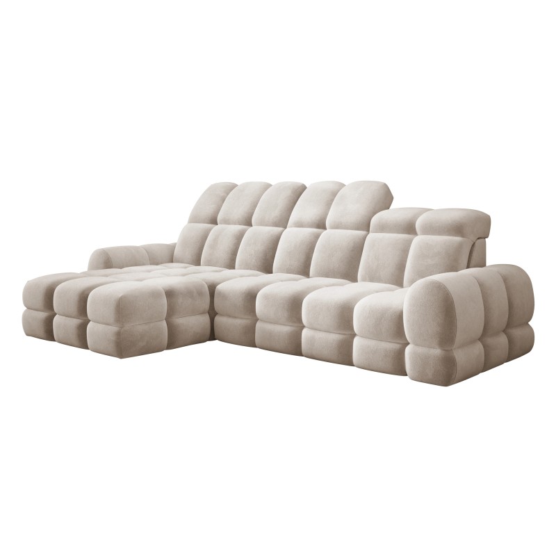 Narożnik TOLLO MINI S Lewostronny Elektryczna regulacja Salvador 01 kolor Kremowy WERSAL