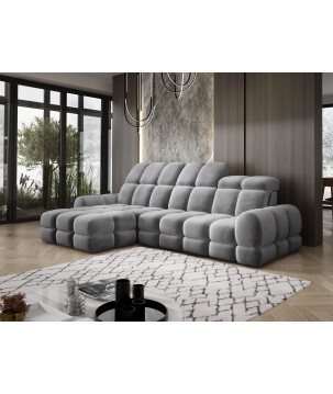 Narożnik TOLLO MINI S Lewostronny Elektryczna regulacja Salvador 14 kolor Szary WERSAL